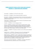 ABMDI REGISTRY EXAM LATEST EXAM 2025 ALREADY  GRADED A&plus; QUESTIONS AND ANSWERS Anencephalic - ANSW&period;&period;An infant born without a brain