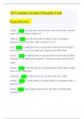 AP Computer Science Principles Final  Exam Review&Tab; 