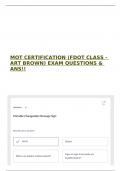 FDOT MOT Certification Exam Prep &vert; Art Brown Maintenance of Traffic Practice Questions & Answers &vert; Complete Study Review
