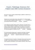 Exam1- Radiologic Sciences And Patient Care With Correct Answers&excl;&excl;