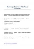 Radiologic Sciences With Actual Solution&excl;&excl;