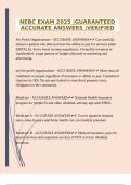 NEBC EXAM 2025 &vert;GUARANTEED ACCURATE ANSWERS &vert;VERIFIED