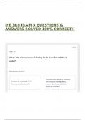 IPE 318 EXAM 3 QUESTIONS & ANSWERS SOLVED 100&percnt; CORRECT&excl;&excl;