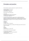 Principles and practice Questions and Answers