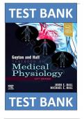 TEST BANK FOR Guyton and Hall Textbook of Medical Physiology &lpar;Guyton Physiology&rpar; 14th Edition by John E&period; Hall & Michael E&period; Hall Chapters1-86 Complete &vert;ISBN&colon; 9780323597128&vert; Guide A&plus;