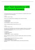 NAFI Test Questions with All Correct Answers 