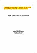 WGU D251 RQM1 Task 1&colon; Audit of the Revenue Cycle&vert;2025 Update with complete solution