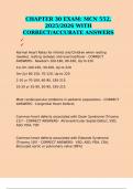 CHAPTER 30 EXAM&colon; MCN 552&comma; 2025&sol;2026 WITH CORRECT&sol;ACCURATE ANSWERS