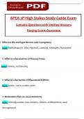 APEA 3P High Stakes Study Guide Exam Contains Questions with Verified Answers Passing Score&colon; Guarantee