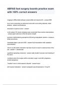 ABFAS foot surgery boards practice exam &lpar;Latest 2025 Update&rpar;&comma; Questions and answers with Verified solution&comma; Rated A&plus;&period;