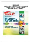 SOLUTION MANUAL Medical Assisting Administrative & Clinical  Competencies &lpar;Mind Tap Course List&rpar; 9th Edition  by Michelle All Chapters 1-58 Covered