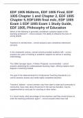 EDF 1005 Midterm&comma; EDF 1005 Final&comma; EDF 1005 Chapter 1 and Chapter 2&comma; EDF 1005 Chapter 5&comma; EDF1005 final mdc&comma; EDF 1005 Exam 1 EDF 1005 Exam 1 Study Guide&comma; EDF 1005&comma; Philosophy of Education Questions with complete solution 