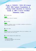 Exam 4&colon; NUR155 &sol; NUR 155 &lpar;Latest 2025&sol; 2026 Update&rpar; Foundations of Nursing Guide&vert; Questions & Answers&vert; Grade A&vert; 100&percnt; Correct &lpar;Verified Solutions&rpar;- Galen
