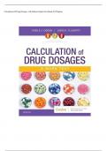 Test Bank for Calculation of Drug Dosages&colon; A Work Text &lpar;11th Edition&rpar; by Sheila J&period; Ogden & Linda Fluharty &ndash; All Chapters Included