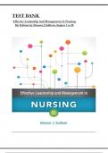 Test Bank for Effective Leadership and Management in Nursing 9th Edition by Eleanor Sullivan 9780134153117 Chapter 1-28 &vert; Complete Guide A&plus;