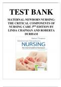 TEST BANK MATERNAL-NEWBORN NURSING&colon; THE CRITICAL COMPONENTS OF NURSING CARE 3RD EDITION BY LINDA CHAPMAN AND ROBERTA DURHAM   Unit 1&colon; Maternity Nursing Overview 