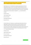 Swift River Med Surg Clinical Exam Test Questions with 100&percnt; Verified Answers Grade A&plus; Guaranteed