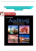 Solutions Manual Auditing&comma; A Risk-Based Approach to Conducting a Quality Audit&comma; 12th Edition Zehmse &lpar;All Chapters included&rpar;