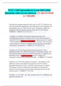 WGU C268 Spreadsheets Exam 2025-2026&period; Questions with correct answers&period; GUARANTEED A&plus; GRADE&period;