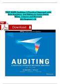 Auditing&colon; A Practical Approach with Data Analytics 2nd Edition by Laura Davis Wiley&comma; Johnson and Moroney -All Chapters 1-16 &vert; TEST BANK