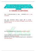 WGU C468 INFORMATION MANAGEMENT AND APPLICATION OF TECHNOLOGY FINAL EXAM 2025-2026&period;  300&plus;QUESTIONS WITH CORRECT AND VERIFIED ANSWERS&period; A&plus; GRADE GUARNTEED&period;