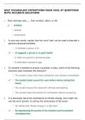 AFQT VOCABULARY DEFINITIONS EXAM 2025&comma; 87 QUESTIONS WITH ACCURATE SOLUTIONS