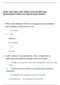 AFQT VOCABULARY SKILLS EXAM 2025 &vert;106 QUESTIONS WITH ACCURATE SOLUTIONS