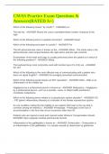 CMAS Practice Exam Questions & Answers&lpar;RATED A&plus;&rpar;