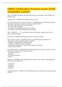 CMAS Certification Practice Exam &lpar;&num;105-&num;153&rpar;100&percnt; Correct 