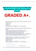 WGU Ed Pysch Pre-Assessment D094 2025-2026&period; Questions with Correct and verified Answers&period; GRADED A&plus;&period;