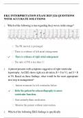 EKG INTERPRETATION EXAM 2025 &vert;124 QUESTIONS WITH ACCURATE SOLUTIONS