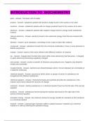 INTRODUCTION TO  BIOCHEMISTRY EXAM QUESTIONS AND ANSWERS