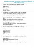 N5220 Advanced Health Assessment &vert; Comprehensive Study Guide &vert; Guaranteed A&plus; with Verified Questions and Answers