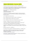 CMAS 258 EXAM 1 Correct 100&percnt;