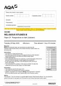 2023 AQA GCSE RELIGIOUS STUDIES B 8063&sol;2Y Paper 2Y Perspectives on faith &lpar;Judaism&rpar; Question  Paper & Mark scheme &lpar;Merged&rpar; June 2023 &lbrack;VERIFIED&rsqb;