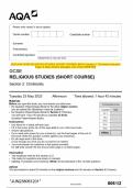 2023 AQA GCSE RELIGIOUS STUDIES &lpar;SHORT COURSE&rpar; 8061&sol;2 Section 2&colon; Christianity Question  Paper & Mark scheme &lpar;Merged&rpar; June 2023 &lbrack;VERIFIED&rsqb;