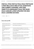 D169 OA &sol;WGU D169 OA FINAL EXAM TEST BANK LATEST REAL EXAM 800 ACTUAL QUESTIONS AND CORRECT ANSWERS -WGU D169 OBJECTIVE ASSESSMENT FINAL TEST BANK EXAM AGRADE LATEST UPDATED FOR 2025 EXAM&period; 
