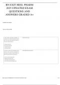 RN EXIT HESI- PHARM 2025 UPDATED EXAM QUESTIONS AND ANSWERS GRADED A&plus; 