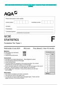 2024 AQA GCSE STATISTICS Foundation Tier Paper 1 Question Paper with Detailed Mark Scheme