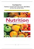 Test Bank For  Nutrition&colon; Concepts and Controversies&comma; 16th Edition By Frances Sizer and Ellie Whitney&period; All Chapters Covered&vert;&vert; 100&percnt;Verified Answers&vert;&vert; Latest Edition&vert;&vert; ISBN13-978-0357727614