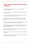  RCAL and Core Written Exam Questions & Answers&period;