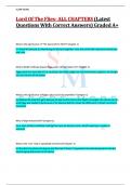 Lord Of The Flies- ALL CHAPTERS &lpar;Latest  Questions With Correct Answers&rpar; Graded A&plus;  