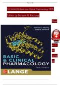Basic and Clinical Pharmacology&comma; 15th Edition TEST BANK by Bertram G&period; Katzung&comma; Verified Chapters 1 - 66&comma; Complete Newest Version