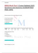 MRSO Mock Test 1 &lpar;Latest Updated 2025  Questions and Answers&rpar; GUARANTEED  PASS 100&percnt;  