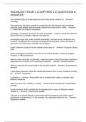 SOCIOLOGY EXAM 1 &lpar;CHAPTERS 1-4&rpar; QUESTIONS & ANSWERS