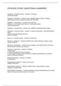 CIPHI BOC STUDY QUESTIONS & ANSWERS