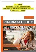 Test Bank for Pharmacology for the Primary Care Provider 4th Edition by Authors&colon; Marilyn Edmunds and Maren Mayhew