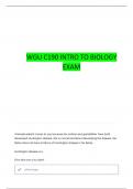 WGU C190 INTRODUCTION TO BIOLOGY UNIT REVIEW QUESTIONS WITH COMPLETE ANSWERS