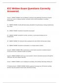 ICC Written Exam Questions Correctly Answered&period;