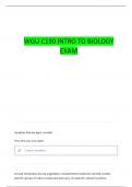 WGU C190 INTRODUCTION TO BIOLOGY UNIT 1 QUESTIONS WITH COMPLETE ANSWERS